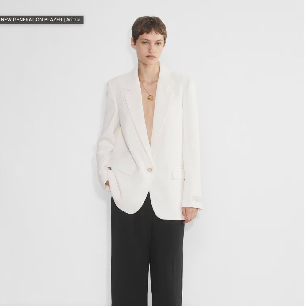 Aritzia Wilfred new generation blazer (light birch)